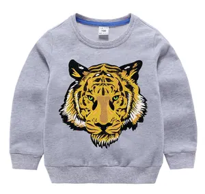 Sweat-shirt à col ras du cou pour enfants en bas âge, imprimé DHL, personnalisé avec Patch tigre, livraison gratuite
