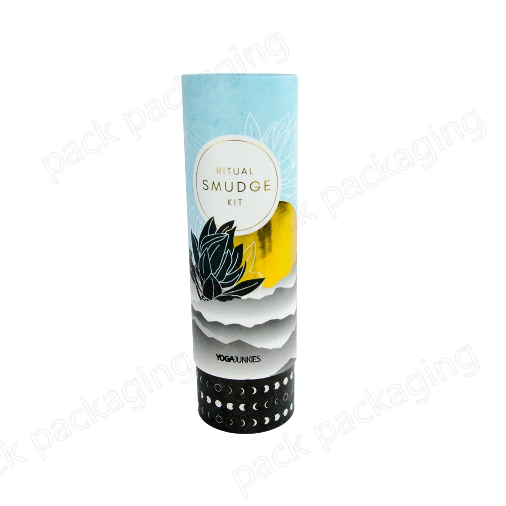 Luxury custom printing reusable cylindrical perfume bottle special protection leather paper tube self-made cosmetic packaging