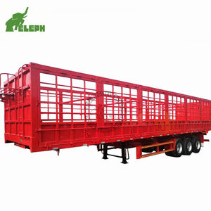 <span class=keywords><strong>Tres</strong></span> <span class=keywords><strong>ejes</strong></span> 60ton camión rejilla remolque cerca estaca carga semi camión para la venta 07 - Product Image 5