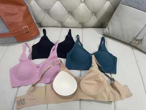 Nouveau design Soutien-gorge creux amovible pour femmes Yoga Soutien-gorge sans fil pour dormir découpé au laser Soutien-gorge sans couture pour femmes - Product Image 4