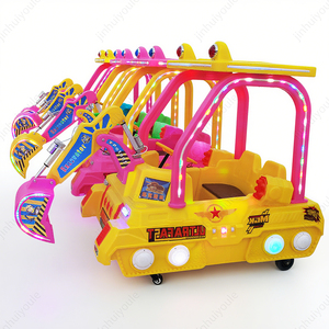 Niños interior/exterior parachoques eléctrico coche excavadora espectáculo de luz fibra de vidrio plástico parachoques coche cubierto para Parque de Atracciones - Product Image 1