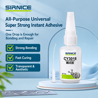 Adhesivo de Cianoacrilato de Etilo SIRNICE, Superpegamento de 20g para Goma/Metal/Plástico, Curado Rápido 5~10s, Solvente Volátil, RoHS CY3018