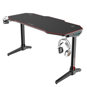2020 Hot Sale Customized RGB <span class=keywords><strong>Gaming</strong></span> desk with colorful light racing pc table - Product Image 5
