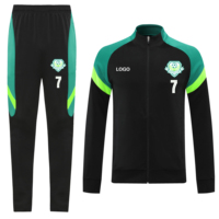 Jaket Sepak Bola Pria Berkualitas Terbaru dari Thailand dengan Ritsleting Penuh, Jaket Latihan Pria yang Dapat Disesuaikan, Setelan Training Sepak Bola Dewasa