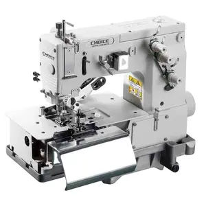 GC2000CP Double Needle Flat Bed Belt Loop Sewing Machine With Cutter And Rear Puller For Fabric