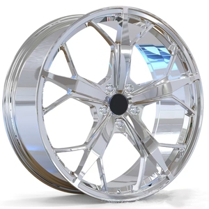 WX Custom Chrome da 17 a 24 pollici <span class=keywords><strong>10</strong></span>,000 tonnellata forgiato T6061 ruote in alluminio aeronautico nuova condizione con 25mm ET per tutti i tipi di veicoli - Product Image 1