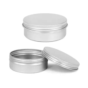 定制圆形化妆品锡罐空各种颜色的铝金属罐，用于蜡烛和其他产品包装