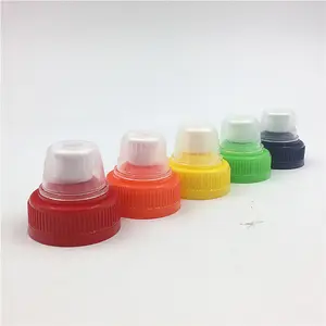 Tampa de garrafa de água esportiva de plástico PP colorido OEM 38 mm push pull para bebidas