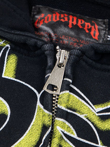Sweat à capuche zippé de haute qualité, imprimé Statue de la Liberté, effet délavé et vieilli, style streetwear américain hip-hop sportif, collection Automne/Hiver 2026 - Product Image 5