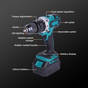 Máy khoan điện lithium đa chức năng, hai tốc độ, lực tác động mạnh, tua vít điện tốc độ biến thiên dùng cho thương mại quốc tế - Product Image 6