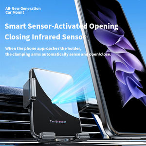 Support de charge sans fil intelligent 15W à détection automatique pour grille d'aération, compatible iPhone 17 15 Pro Max, <span class=keywords><strong>Orange</strong></span> H6 – Meilleure vente - Product Image 3