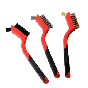 Double-headed Mini Wire Brush 7-inch Steel Wire Nylon Bristle Tool Brush For Hardware Cleaning And Rust Removal - Product Image 2