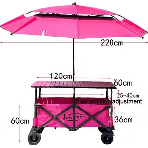 <span class=keywords><strong>Chariot</strong></span> de table <span class=keywords><strong>pliable</strong></span> 2026 avec parasol intégré pour camping, pêche, pique-niques, snacks – <span class=keywords><strong>Chariot</strong></span> portable - Product Image 2