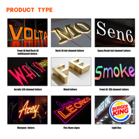 Letrero Luminoso de Acero Inoxidable Carrey Sign, Letrero Exterior con Letras Metálicas, Letrero con Letras de Canal Metálico, Letrero Personalizado con Letras LED 3D