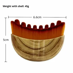 Nouvelle brosse de massage faciale sèche pour le contour du visage, le menton et la mâchoire, à poils doux, brosse en forme de croissant, brosse de drainage lymphatique - Product Image 3