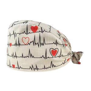Gorro de Trabajo Ajustable para Cabello Largo con Botón, Tela Tejida, Gorro de Uniforme Médico, Soporte para Cola de Caballo y Cierre Trasero para un Mejor Ajuste - Product Image 1