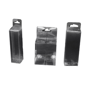 Boîte cadeau en plastique transparente rectangulaire de bougie de marque personnalisée boîte en PVC transparente 16x16cm pour fiançailles faveur de fête de mariage - Product Image 2