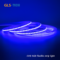 Offre spéciale DC5/12V/24V 576leds/m RGB PCB8mm/10mm COB Led bande lumineuse Flexible modifiable maison bureau bain voiture intelligente scène ampoule lampe