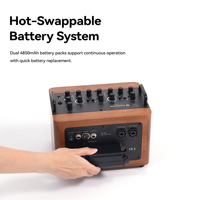 Altoparlante Portatile Professionale Musiccube D2MAX, Ingresso a Doppio Canale, OTG, Streaming Live, Concerti all'Aperto, Amplificatore per Chitarra