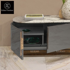 El último diseñador italiano de mármol superior sala de estar soporte de <span class=keywords><strong>TV</strong></span> gabinete de acero inoxidable brillante <span class=keywords><strong>muebles</strong></span> gabinete bajo <span class=keywords><strong>para</strong></span> sala de estar - Product Image 6