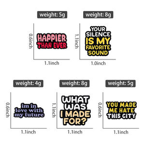 Frase creativa más feliz que nunca Pin esmaltado Estoy enamorado de mi futuro broche solapa insignia regalo - Product Image 6