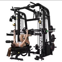 Équipement de gymnastique à usage domestique Cage d'alimentation tout-en-un Câble croisé Entraîneur multifonctionnel Rack d'alimentation Smith Squat Machine