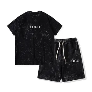 Summer Clothing Children Short Sleeve Tshirts Shorts 2 Piece Sets Custom Design Vintage Casual Boys Kids Tracksuits