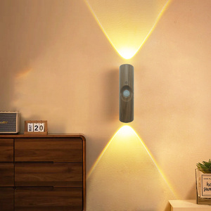 <b>LED</b> Wall Double-Head Indoor Bedroom Manual Button ABS Material Warm White <b>Magnetic</b> Suction Installation Night <b>Light</b> - Product Image 4