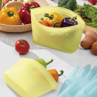 Sac de rangement en silicone de qualité alimentaire Pochette d'emballage alimentaire réutilisable personnalisée sans BPA pour la cuisine Caractéristiques de compression