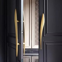 Poignées de porte modernes personnalisées variées, de luxe, sculpturales, pour entrée de villa, double face, pour portes en bois et en verre, quincaillerie extérieure, barres de traction