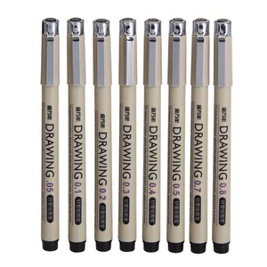 좋은 품질 PVC 케이스 패키지 튼튼한 펜 팁 0.05-0.8mm G-0950T 바늘 팁 fineliner 드로잉 펜