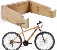 20 pouces plate-forme planche de surf porte-vélos garage montage mural vélos gros pneu porte-vélos en bois bambou attelage montage porte-vélos mur