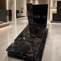 Pierre tombale en granit naturel de style européen Luca Custom avec plaque complète, ensemble de monuments funéraires pour cimetière