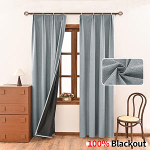 Cortinas Opacas Texturizadas <span class=keywords><strong>de</strong></span> Color Sólido DaiRui para Sala <span class=keywords><strong>de</strong></span> Estar, Cortinas 100% Bloqueadoras <span class=keywords><strong>de</strong></span> Luz, Aislantes Térmicas para Ventanas - Product Image 1