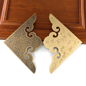 Essence Pavilion Chinese Antique Brass <b>Corner</b> <b>Protector</b> 12cm 15cm 20cm 25cm 30cm Matte Finish For Door Decor - Product Image 2