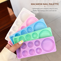 Palette de mélange multi-compartiments en plastique pour nail art, pour vernis gel, peinture acrylique, pigments, outil de manucure pour salon de beauté, fournitures de beauté