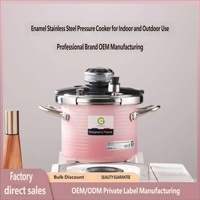 Autocuiseur en acier inoxydable émaillé avec panier vapeur et pot intérieur, personnalisable (logo, couleur, taille) pour la cuisine domestique ou comme cadeau