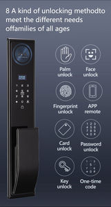 カメラ付きTYSH3d顔認識スマートドアロックCerraduraWifi生体認証指紋セキュリティ全自動スマートロック - Product Image 2