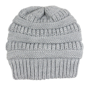 Caldo invernale in raso ampio e grosso e morbido con cappuccio a forma di teschio in maglia a coste cappello berretto per donna uomo - Product Image 5