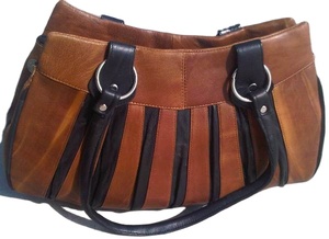 Nouveau style Keven Impex, sac à main pour femme en cuir véritable à 100%, à rayures, avec fermeture éclair, forme de coquille, deux poignées, Allemagne - Product Image 2