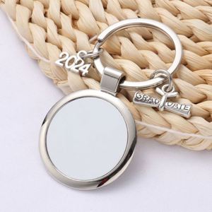Metal Blank Keychain Customizable Sublimation Blank Keyring Pendant Heat Transfer <b>Key</b> Chain Handmade Gift for Graduates <b>Key</b> <b>Ring</b> - Product Image 4