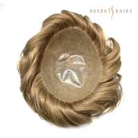 Prothèse capillaire en cheveux humains 100% naturels pour hommes, ultra-fine, avec base en PU et système de ventilation V-Loop, unité de système capillaire CNG