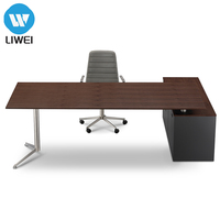 Bureau de direction LIWEI, placage bois de luxe, design moderne extensible, personnalisable, installation facile, garantie 3-5 ans, bureau