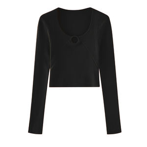 Fabricantes de ropa personalizada Ropa de mujer Jersey Suéter de moda Jersey de punto de manga larga Suéteres de mujer - Product Image 2