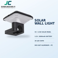 Lampe murale solaire extérieure 4,5W 30 LED en aluminium moulé sous pression, étanche, pour jardin, villa, cour