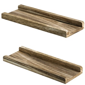Set di 2 scaffali galleggianti in <span class=keywords><strong>legno</strong></span> <span class=keywords><strong>rustico</strong></span> per uso ufficio cucina da bagno - Product Image 1