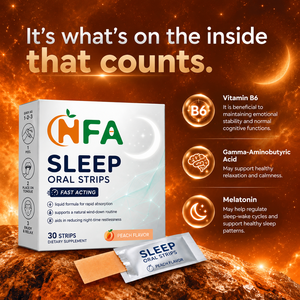 Emballage personnalisé de bandes orales pour le sommeil avec suppléments de GABA et de vitamines, favorise l'apaisement de l'humeur, film oral à dissolution naturelle à la mélatonine - Product Image 2