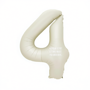 Globo de Número Color Crema de 100 cm, Metalizado, para Fiestas de Cumpleaños Infantiles - Product Image 1