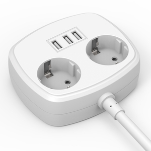 Vastfafa <span class=keywords><strong>16A</strong></span> 2 voies 3 USB 230V Prise d'extension électrique avec prise (2 prises) avec prise européenne de type VDE et charge rapide 12W - Product Image 4