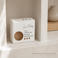 Boîte de savon artisanal compatible Braille, emballage en papier accessible pour savon fait main
